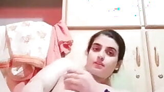 Indian horny wife fucking her pussy with cucumber